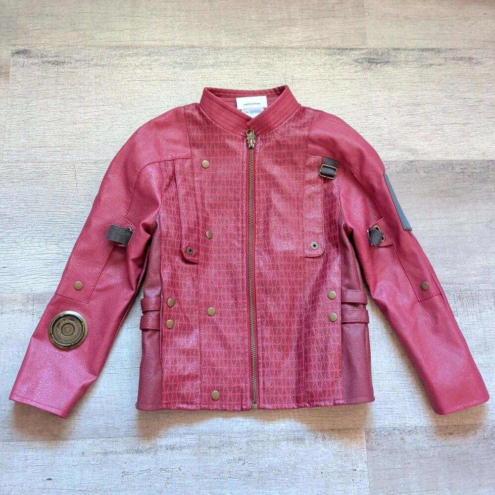 Marvel Disney Star-Lord Guardians Faux Leather Costume Jacket Women's S Red NWOT